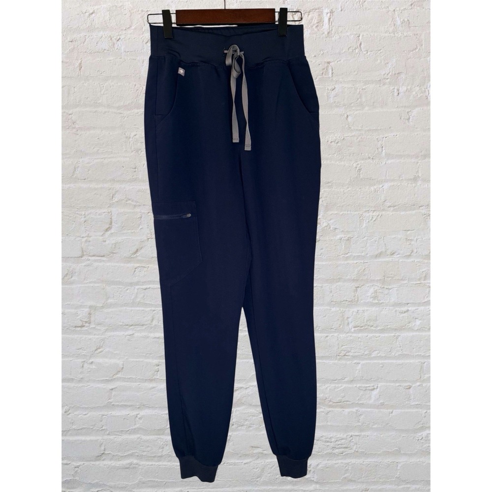 Figs Scrub pants Bottom Women XS Tall High Waisted Zamora W22SW2012T Blue